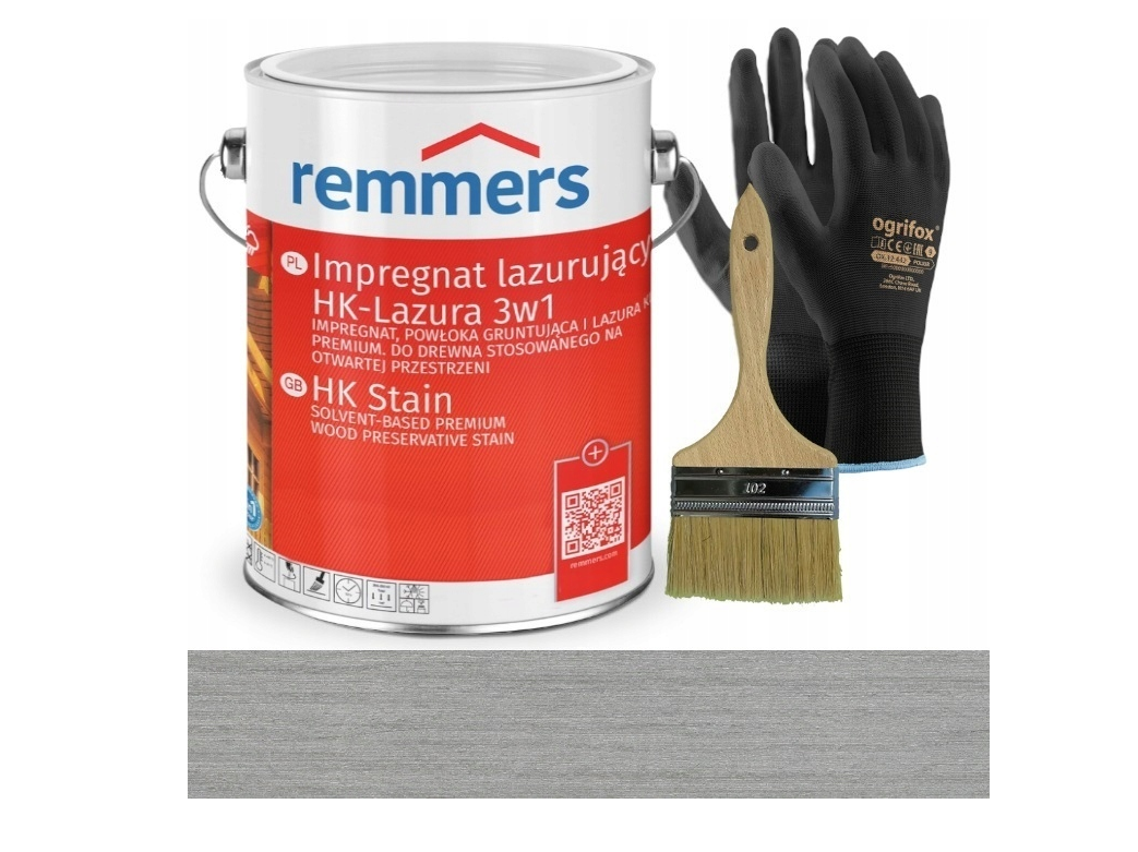 Remmers HK Lasur 3in1 (imprégnation, apprêt et vernis) 5L dans la couleur PLATINE Remmers HK Lasur 3in1 (imprégnation, apprêt et vernis) 5L dans la couleur PLATINE