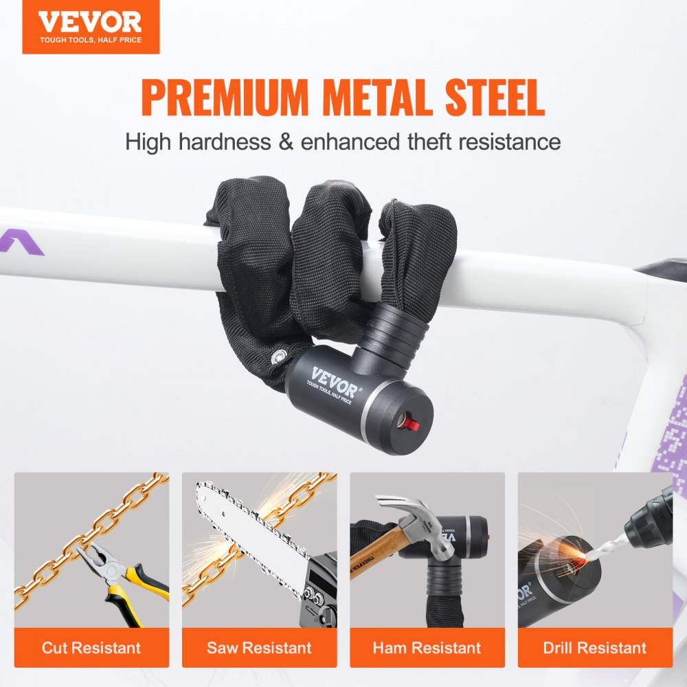 Antivol à chaîne de vélo à combinaison de 88 cm de long, antivol à chaîne de vélo avec 2 clés, antivols de vélo robustes et antivol de haute sécurité, parfaits pour les vélos, motos, scooters, clôtures de porte de vélo Antivol à chaîne de vélo à combinaison de 88 cm de long, antivol à chaîne de vélo avec 2 clés, antivols de vélo robustes et antivol de haute sécurité, parfaits pour les vélos, motos, scooters, clôtures de porte de vélo