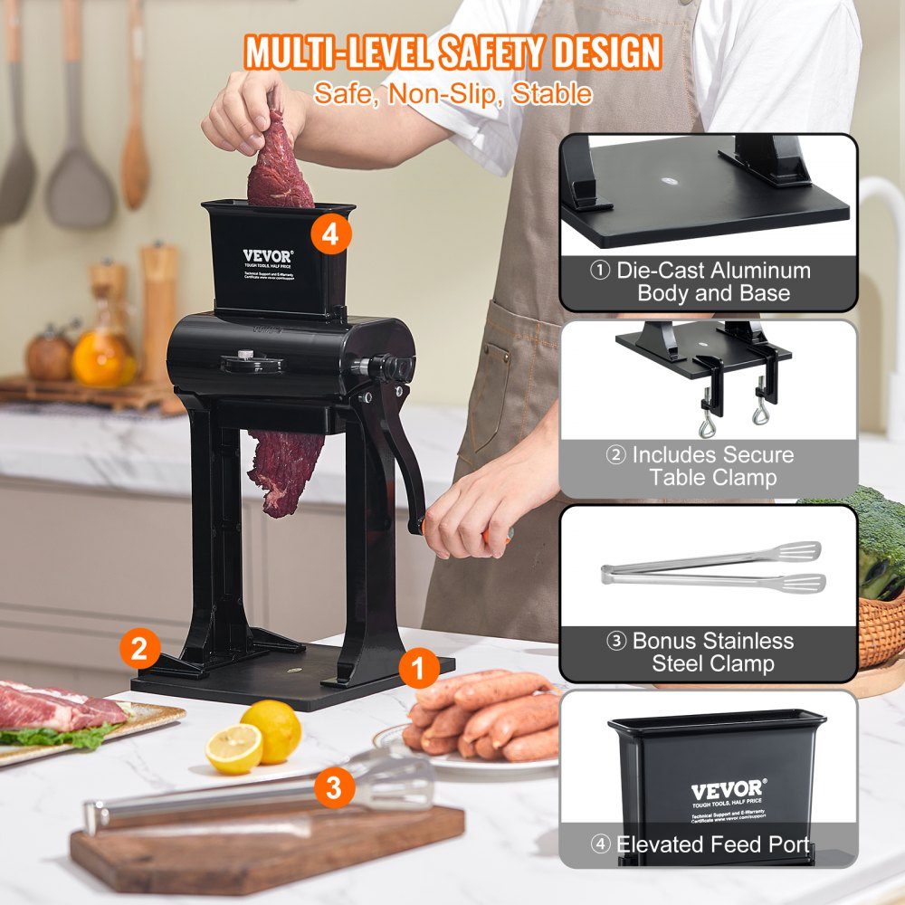 Meat Tenderizer Machine 445x300x245mm Meat Tenderizer 420 Stainless Steel Meat Tenderizer Blades Steak Tenderizer for Chicken Beef Pork Steak Kitchen Home Restaurant Cooking Accessories