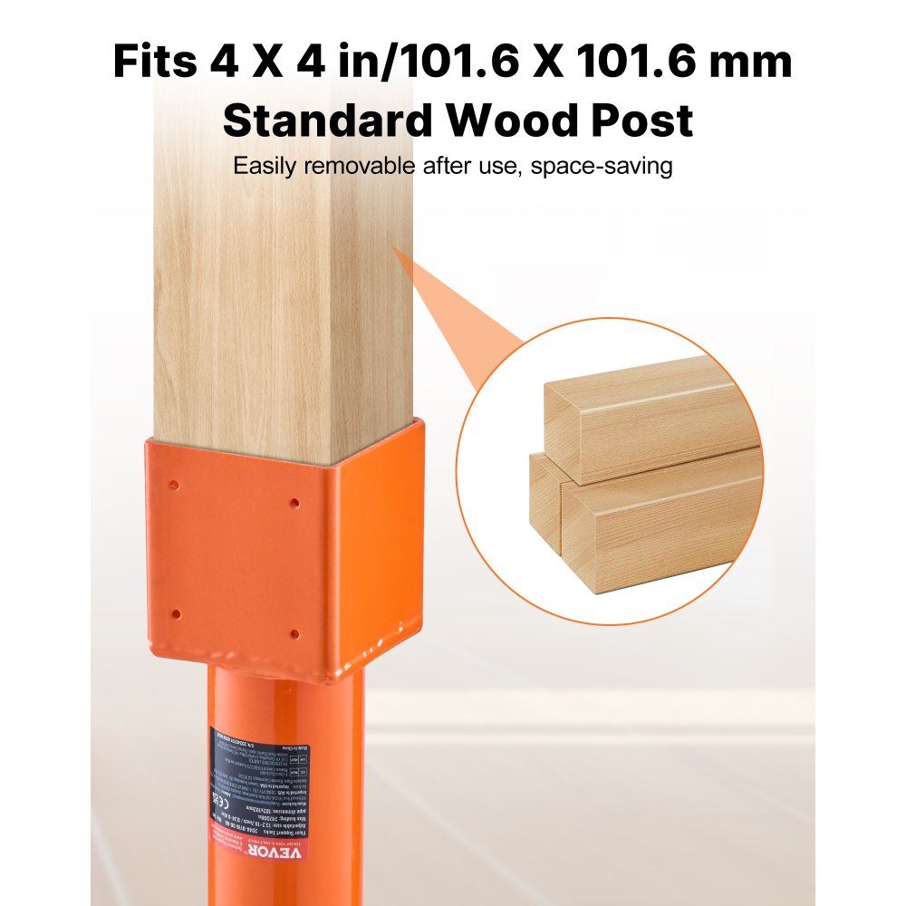 Schraubbockpfosten, 4" x 4", Höhenbereich 13,2" bis 18,7", maximale Belastung 24.700 Pfund, verstellbarer Bock, temporärer Bock zum Nivellieren von Häusern, Stützbalken für Böden, Kriechkeller