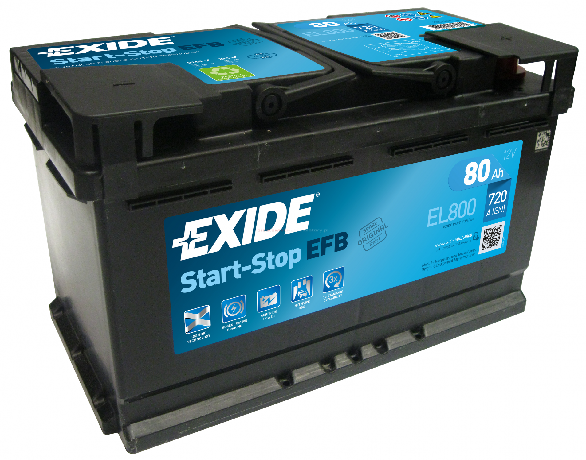 EXIDE EFB 80AH 800A – Art.-Nr. EL800 – Art.-Nr. HT-47260