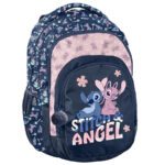 Sac à dos d'écolier bleu marine de Stitch et Angel – Réf. HT-54373