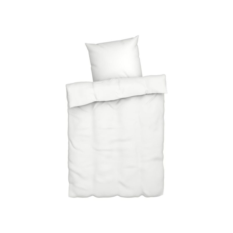 LIVARNO home parure de lit en mousseline, 140 x 200 cm, 65 x 65 cm, blanc