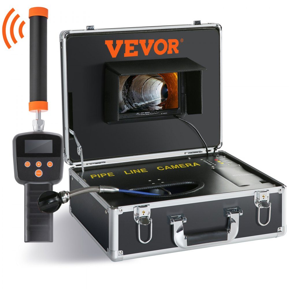 Sewer Camera with 512-Hz-Ortung, 30m 7" Pipe Inspection Camera with DVR Function, IP68-Kamera with 12 Adjustable LEDs, einer 16-GB-SD-Karte for Sewer Pipes, Home, Sewer Pipes