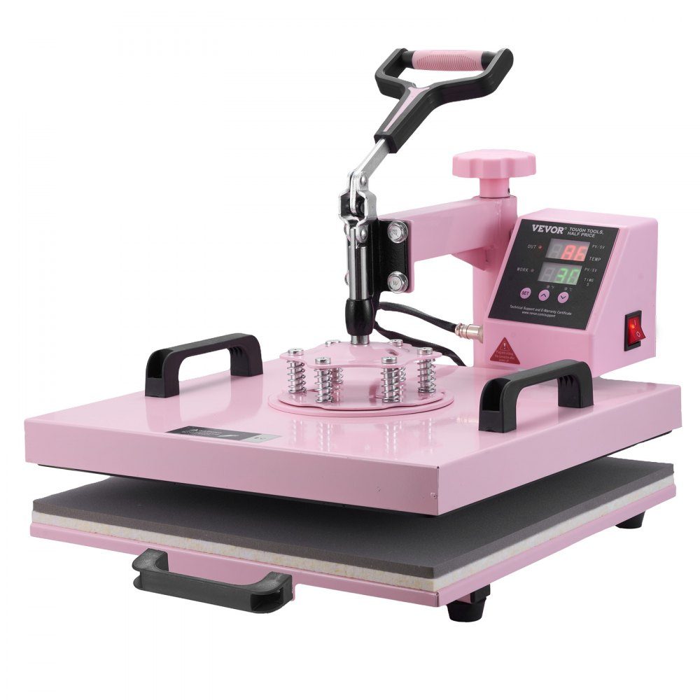 Transferpresse, 38 x 38 cm, 8-in-1-Tumblerpresse, T-Shirts, Rosa