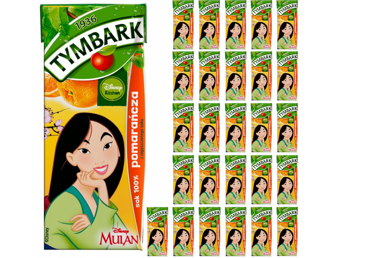 27 x Tymbark-sap 100% sinaasappel voor kinderen 27 x 200 ml