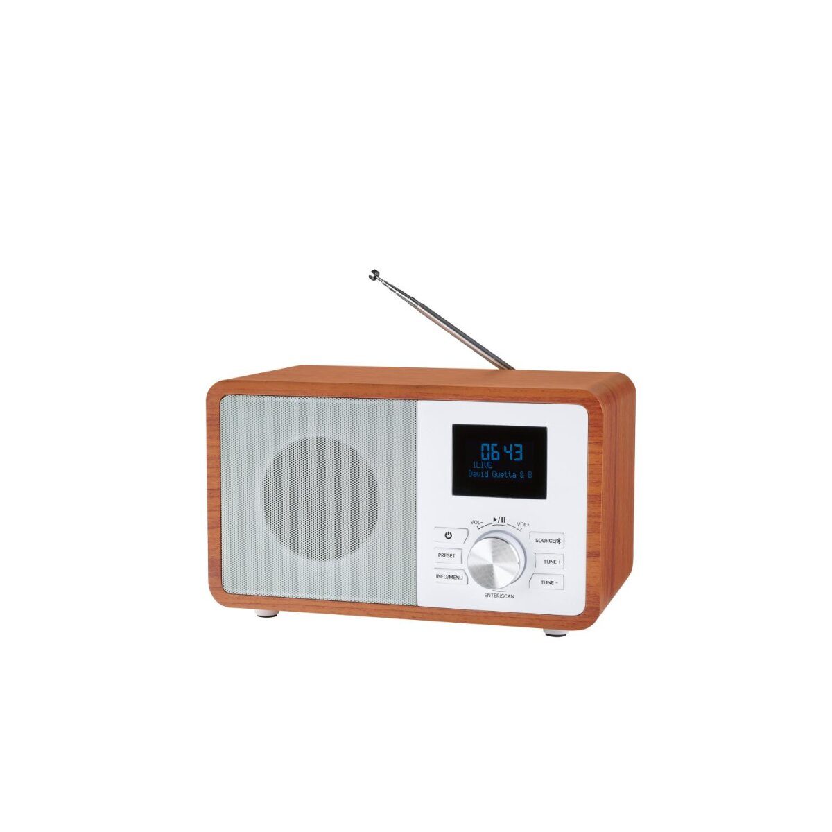 TRONIC® DAB+ Bluetooth® radio, in wood look