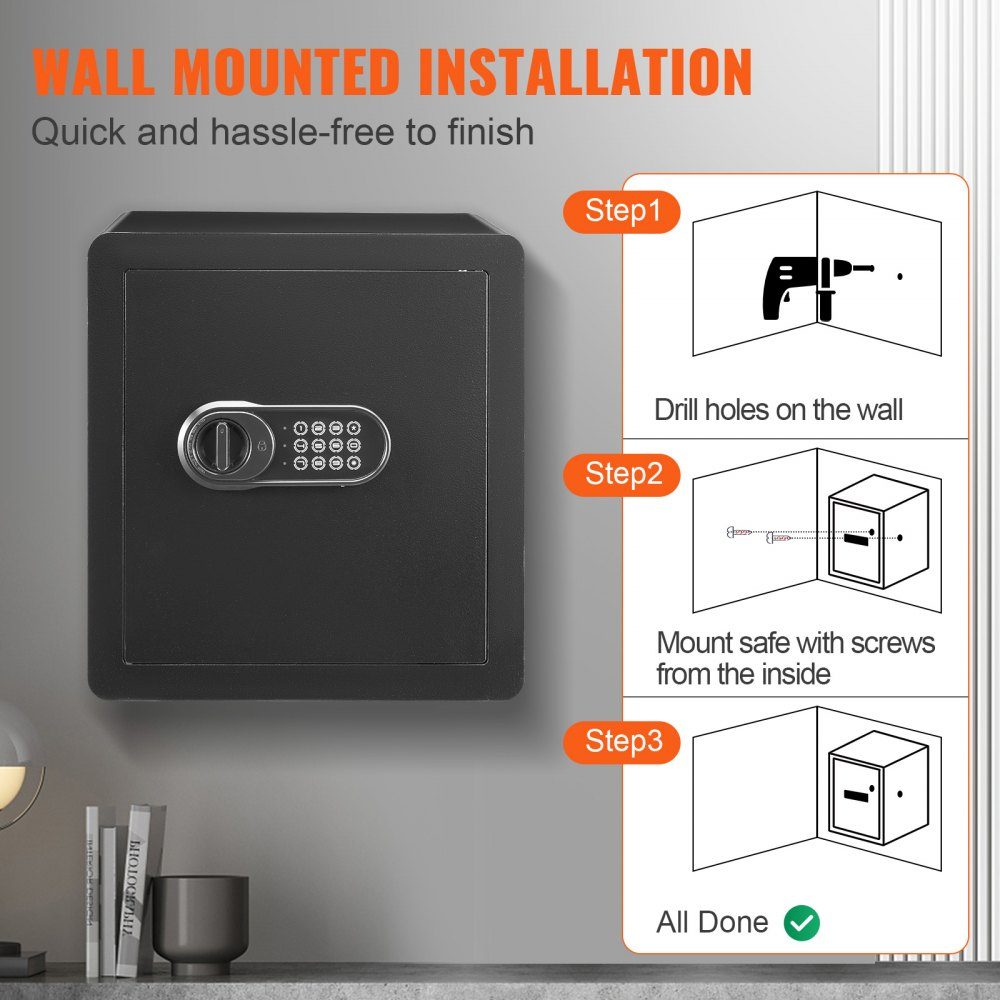 Safe, document safe, safe, wall safe, 51L office