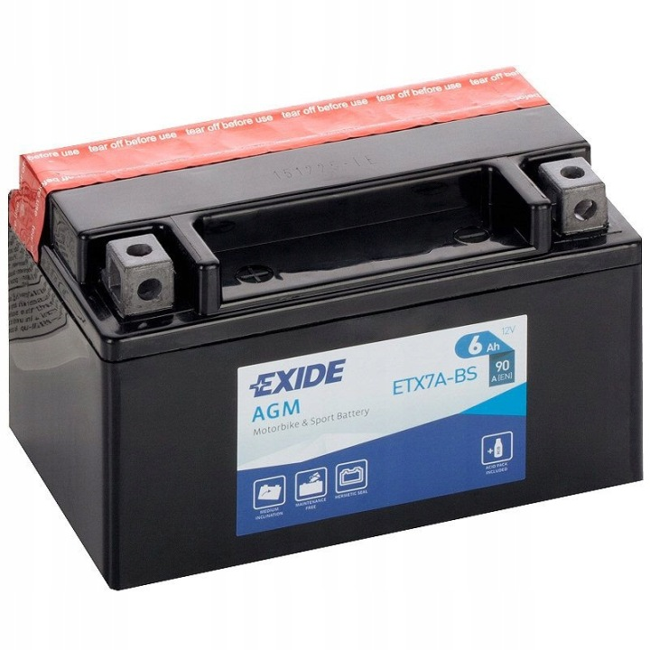 EXIDE ETX7A-BS 6AH 90A 12V L+ – Réf. HT-47053