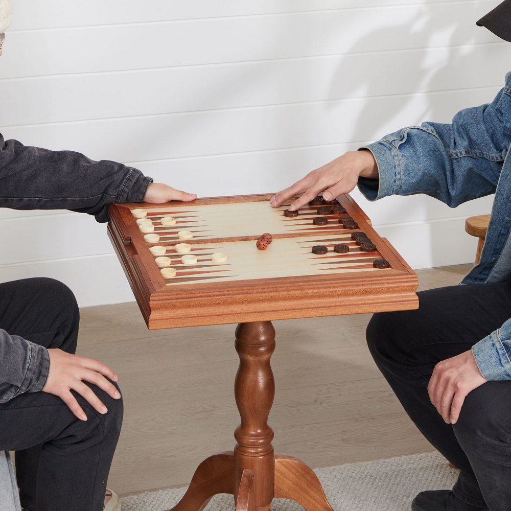 Jeu d'échecs en bois, 650 x 650 x 675 mm, jeu d'échecs de bureau avec pièces d'échecs, jeu d'échecs pour les activités familiales, les voyages, les enfants, l'échiquier