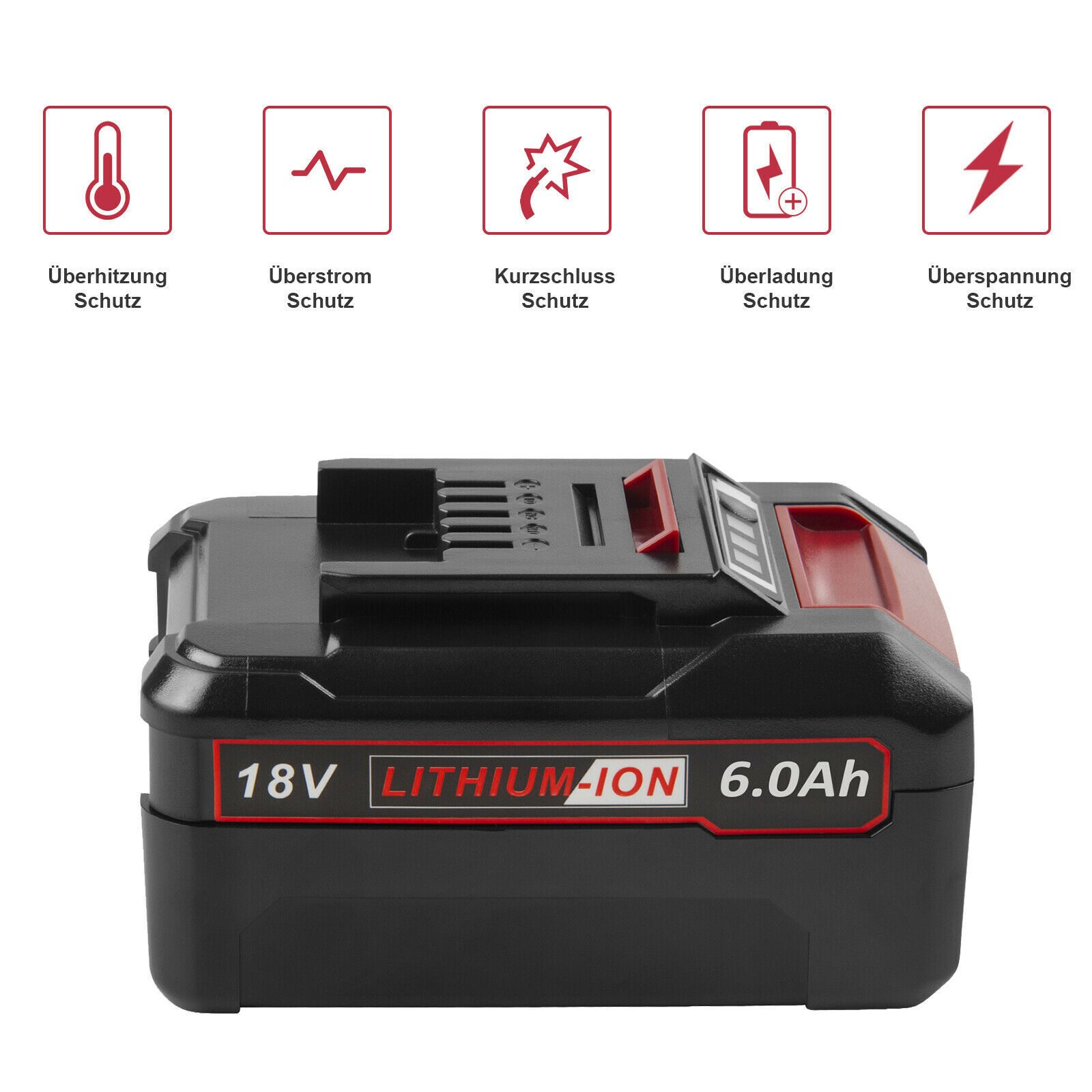 Ersatzakku für Einhell POWER X-CHANGE Akku 18V 6,0Ah Lithium-Ionen-Akku