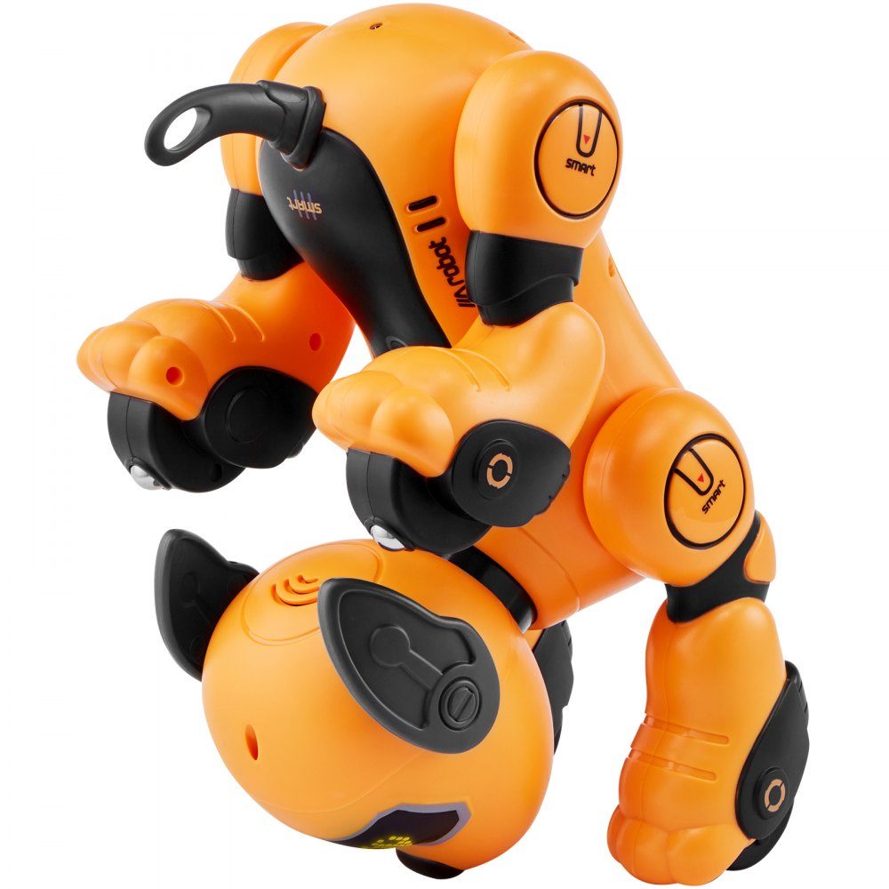 Ferngesteuertes Roboter-Hundespielzeug, 2,4-GHz-RC-Hund, programmierbarer intelligenter interaktiver Roboter-Haustier für Kinder mit Folgefunktion, Berührungs- und Sprachsteuerung, singend tanzendes RC-Stunt-Spielzeug für Jungen und Mädchen ab 3 Jahren