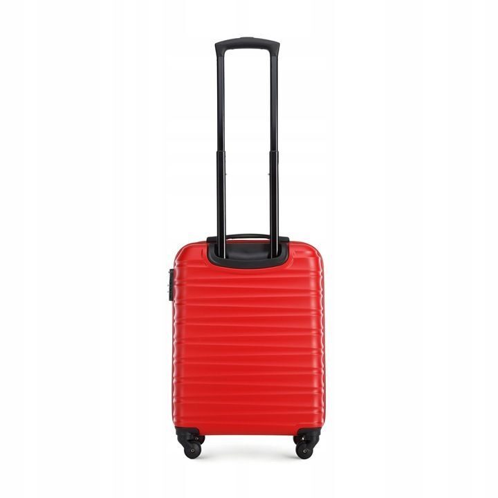 Valise premium valise de voyage valise de bord avec baleines plastique ABS 34l rouge