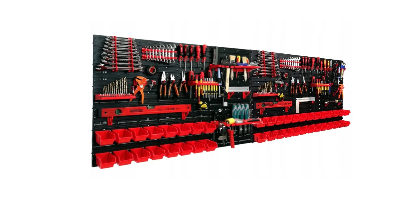 Etagère d'atelier garage mural à outils 240x80 cm ensemble complet
