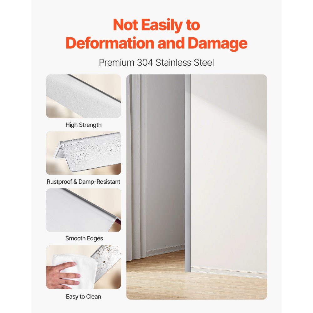 Lot de 10 protections de bord murales 38 x 38 x 2436 mm - Profilé d'angle en acier inoxydable - Protection murale avec ruban adhésif 3M - Angle de 90 degrés - Idéal pour la maison, le bureau et les espaces publics