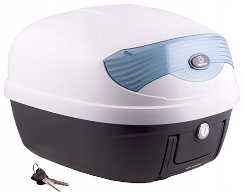 Moretti UNIVERSAL MOTORRAD TRUNK MOTOR SCOOTER Gepäckbox Roller weiß