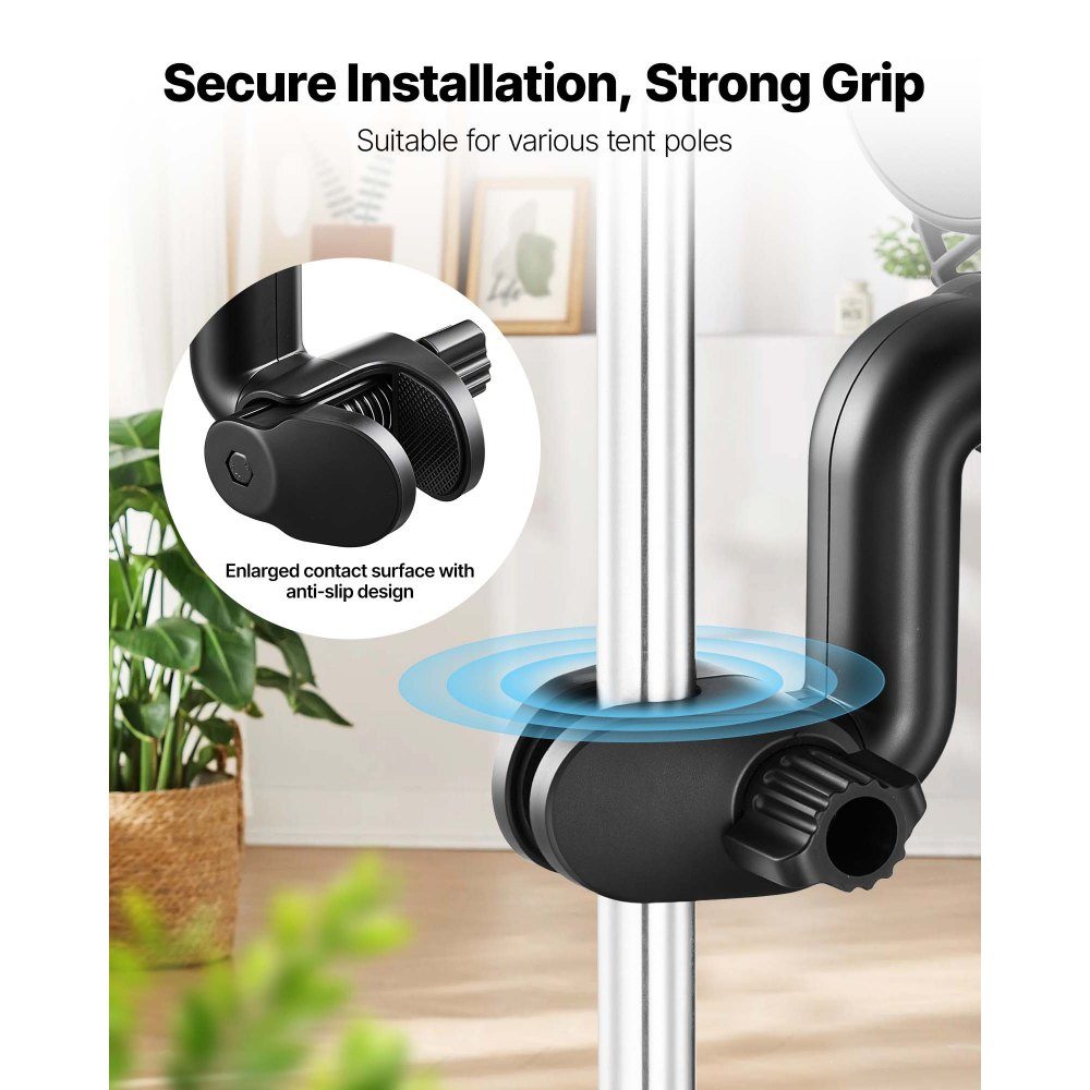 Grow-Lüfter mit Clip-Oszillation, 10-W-Clip-Lüfter mit Typ-C-Anschluss, 9 Geschwindigkeitsstufen & Zirkulationsmodus, Zirkulationsventilator für Zirkulation & Kühlung in Growbox, Growzelt, 2er-Set
