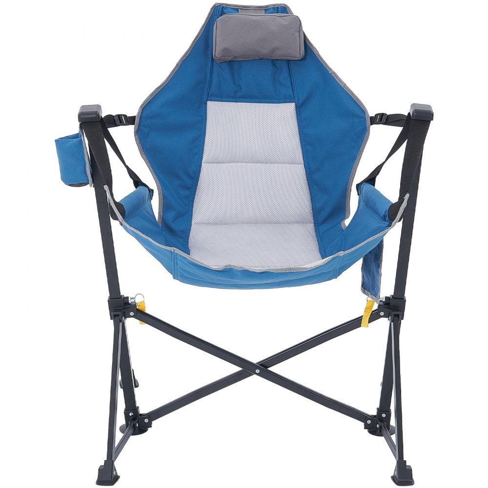 Chaise de camping inclinable, capacité de charge de 300 livres, chaise suspendue de camping, chaise pliante avec porte-gobelet, sac de rangement, appui-tête et dossier réglable, pour le camping et autres activités de plein air Chaise de camping inclinable, capacité de charge de 300 livres, chaise suspendue de camping, chaise pliante avec porte-gobelet, sac de rangement, appui-tête et dossier réglable, pour le camping et autres activités de plein air