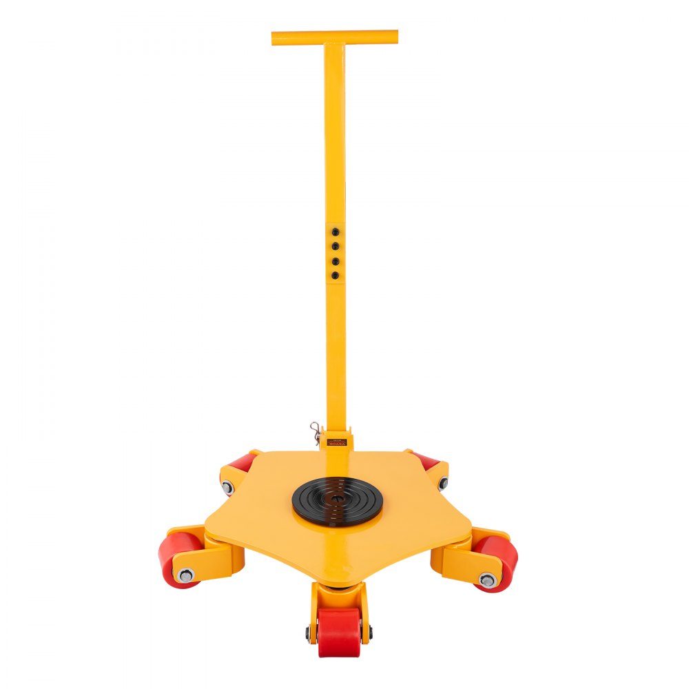 Machine Roller 4T, Machine Transport Roller, Machine Transport Roller with 360° Swivel Cap and PU Swivel Casters, Heavy Duty Industrial Machinery Furniture Trolley with Handle for Warehouse Workshop