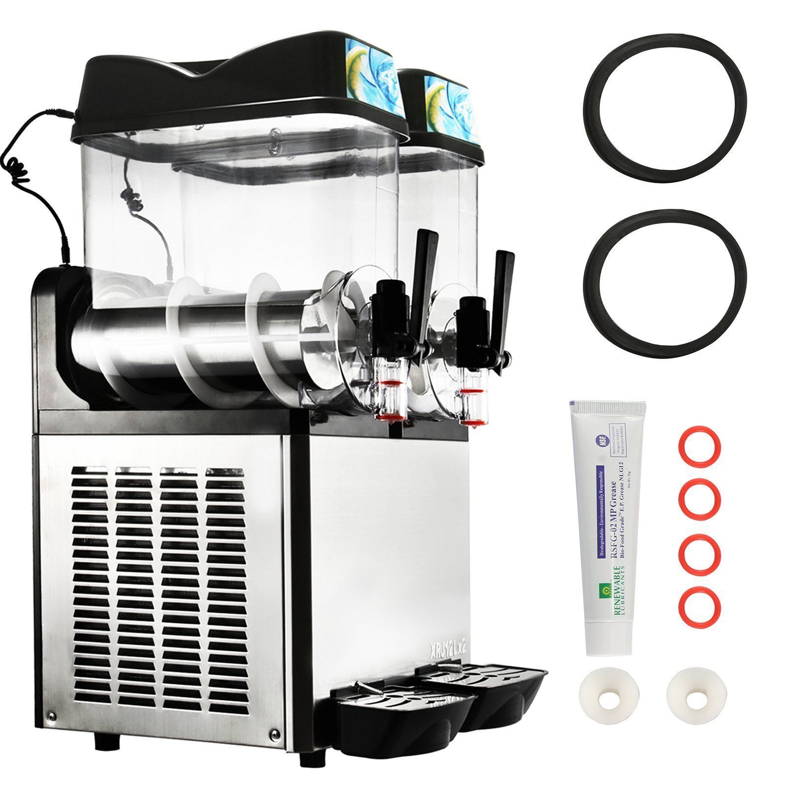 Bistro Restaurant Commercial Slush Ice Cream Machine Stainless Steel Ice Cream Maker 24L Slushy Machine