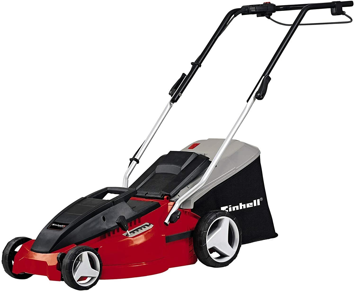 Einhell electric lawnmower GC-EM 1742 (1,700 W, 42 cm cutting width, 50 l collection box, 20-65 mm cutting height, folding handle, light and robust)