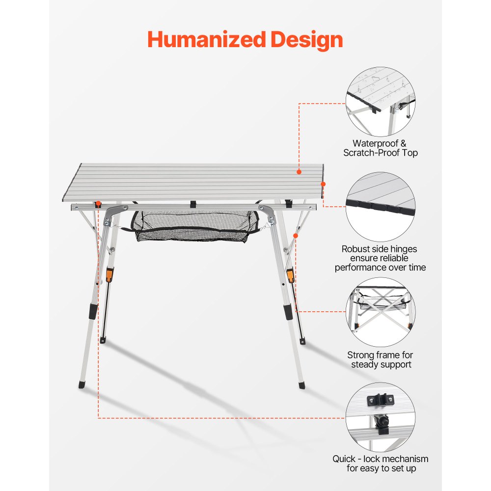 Składany stół stół bufetowy przenośny stół uniwersalny 90 cm, prostokątny stół aluminiowy (dla 2-4 osób) z regulowaną wysokością i torbą transportową, stół ogrodowy stół kempingowy na imprezy piknik srebrny Składany stół stół bufetowy przenośny stół uniwersalny 90 cm, prostokątny stół aluminiowy (dla 2-4 osób) z regulowaną wysokością i torbą transportową, stół ogrodowy stół kempingowy na imprezy piknik srebrny