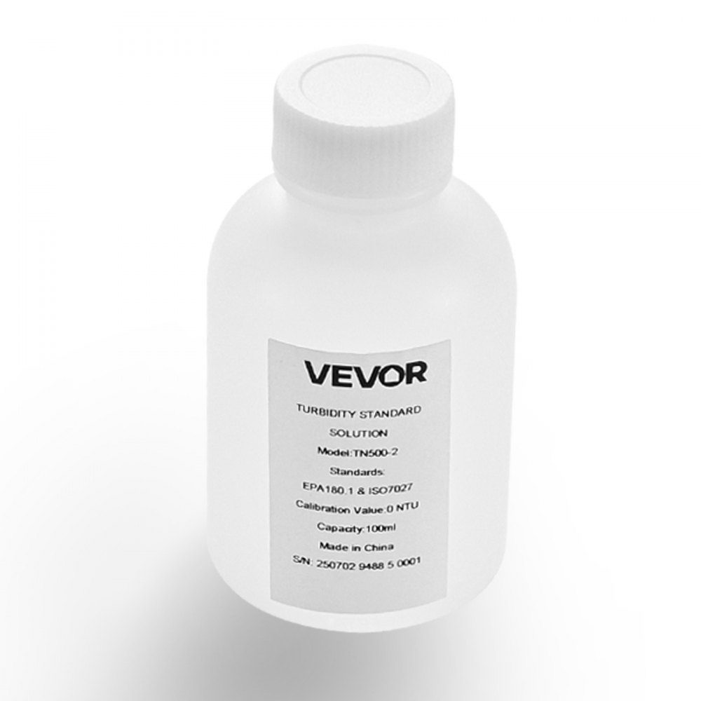 Trübungskalibrierlösung 0 NTU 100 ml, Standard-Trübungslösung zum Nachfüllen von Trübungsmessgeräten, Nulldrift für stabile Konzentration, gebrauchsfertig, geeignet für Weiß-/Rotlicht