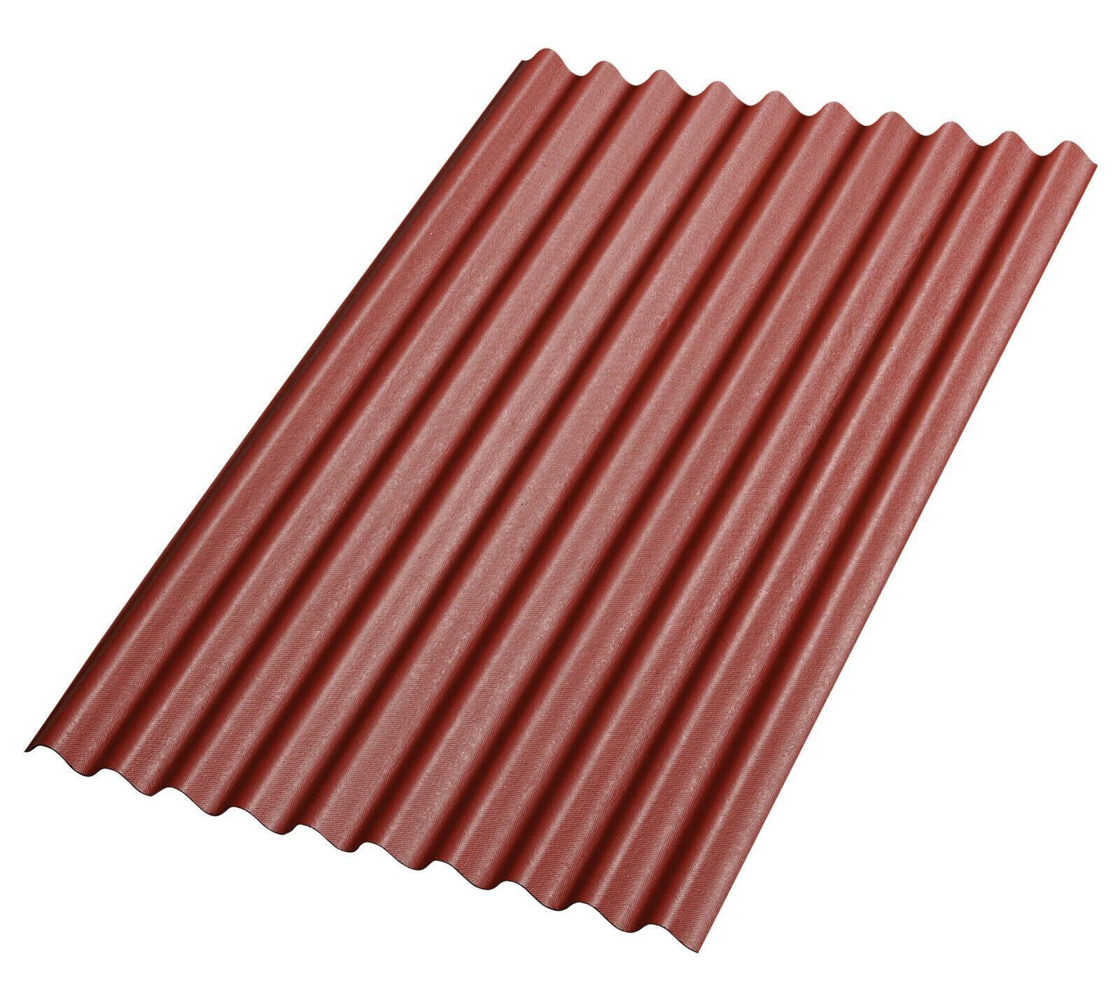 Roofing bitumen corrugated sheets 1000 x 760 mm red