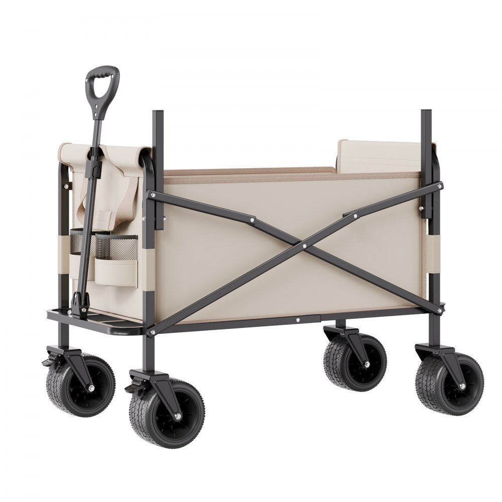 Chariot à bras, capacité de charge de 250 kg, chariot pliable 2 en 1, convertible en banc, chariot polyvalent avec poignée réglable, chariot d'extérieur pour courses, camping, jardinage