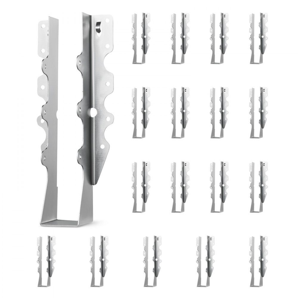 50 pieces. Beam shoe, wooden connector, internal dimensions 40x38x199 mm, beam connector, beam support with rust protection coating, post support connection clamps for floor coverings and ceiling ties
