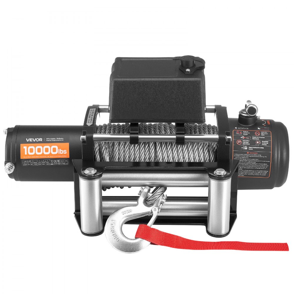Elektrische Winde, 4500 kg 12 V DC LKW-Winde mit Φ8,3 mm x 19,8 m Stahlkabel, kabellose und kabelgebundene Fernbedienung, IP55 zum Ziehen von SUV, Jeep, Anhänger, Boot, Geländefahrzeug Elektrische Winde, 4500 kg 12 V DC LKW-Winde mit Φ8,3 mm x 19,8 m Stahlkabel, kabellose und kabelgebundene Fernbedienung, IP55 zum Ziehen von SUV, Jeep, Anhänger, Boot, Geländefahrzeug