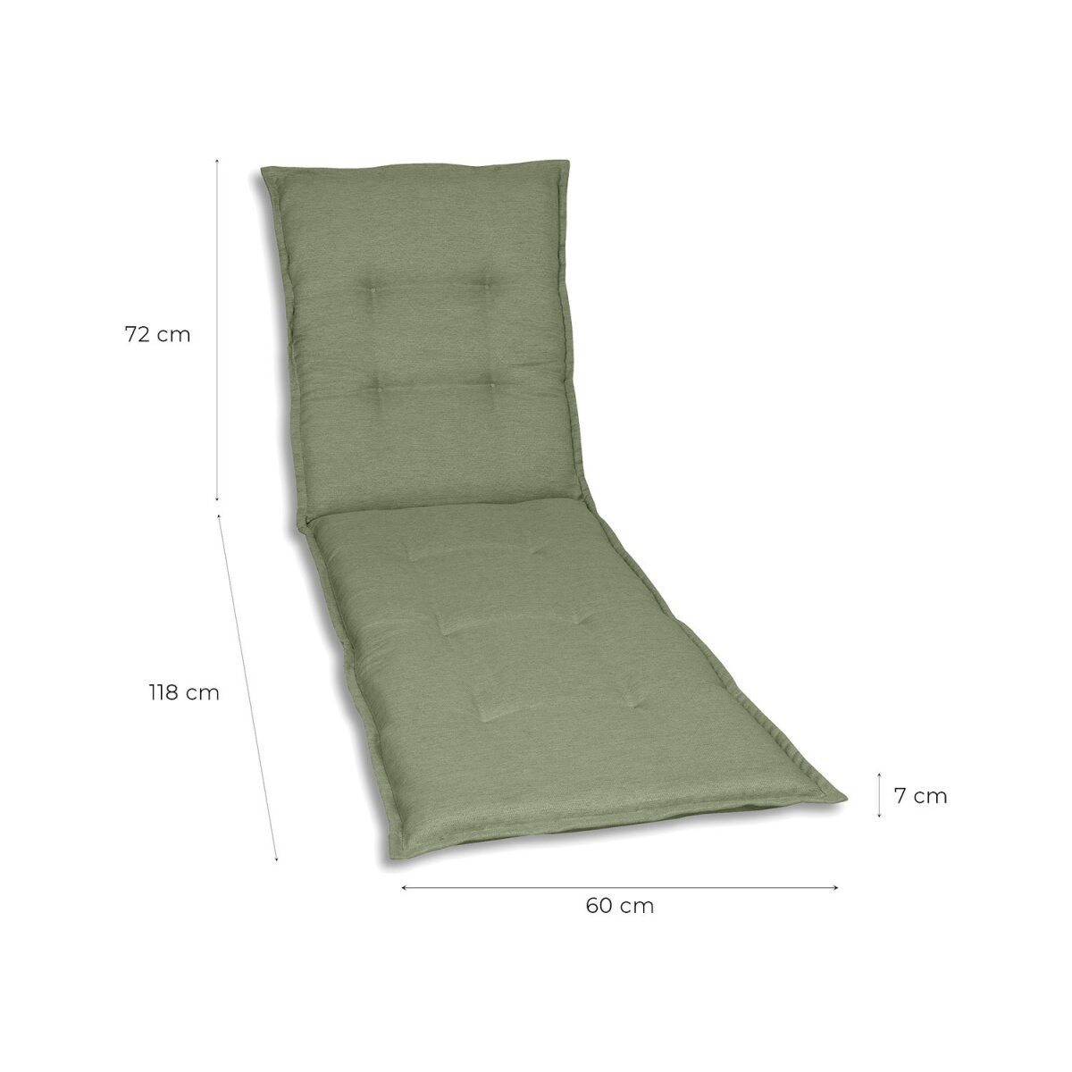 GO-DE Textil-Gartenkissen/Kissen, wasserabweisend, leicht zu reinigen