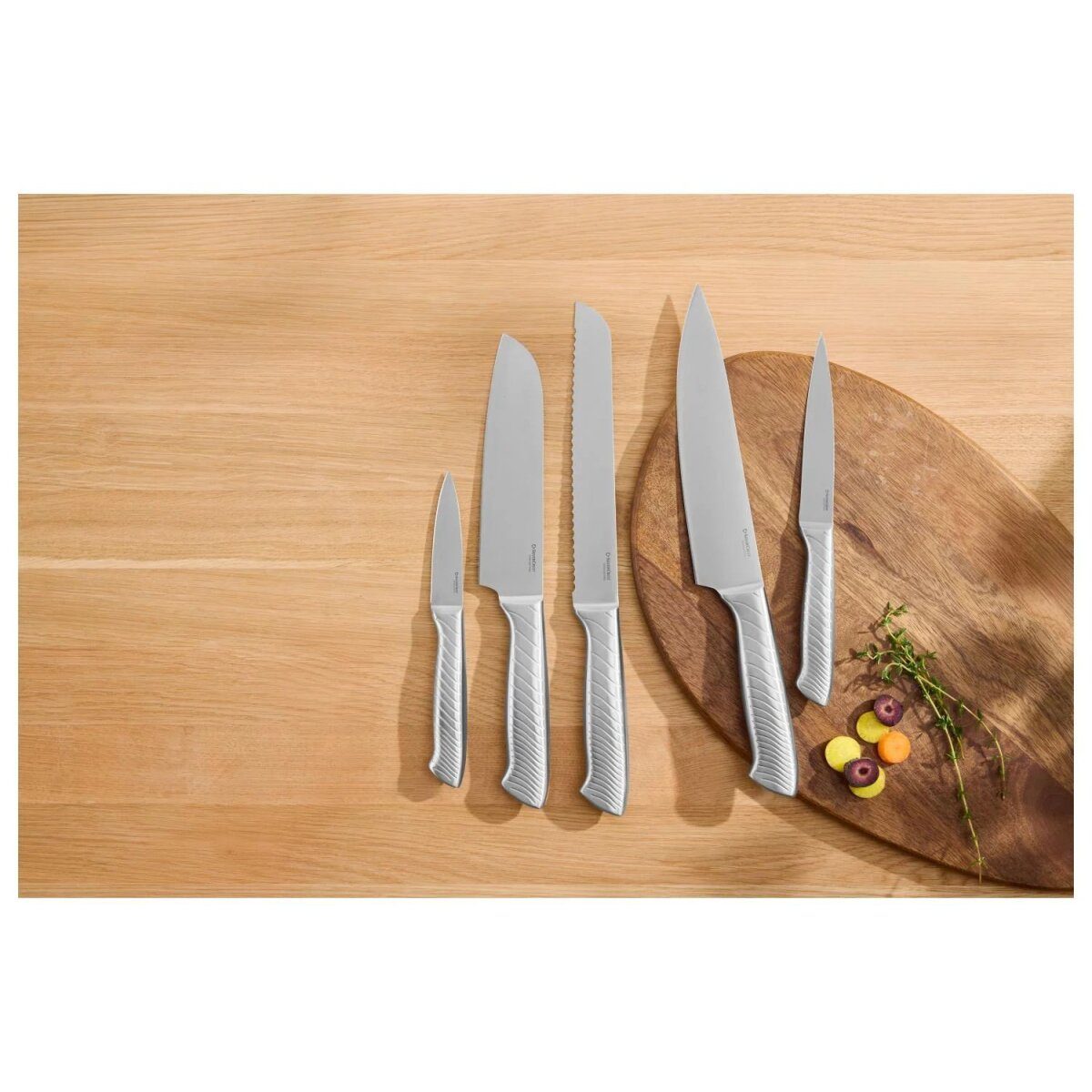 SILVERCREST® stainless steel knife set, 6 pieces. Brushed stainless steel
