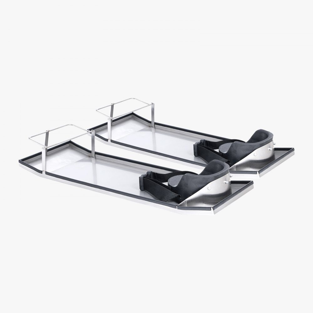 Roestvrijstalen betonnen knieplanken, 747 x 255 mm betonnen glijders, knieplanken voor beton, betonnen kniebeschermers, beweegbare glijders, met kniebeschermers en plaatbanden voor cement- en betonverwerking