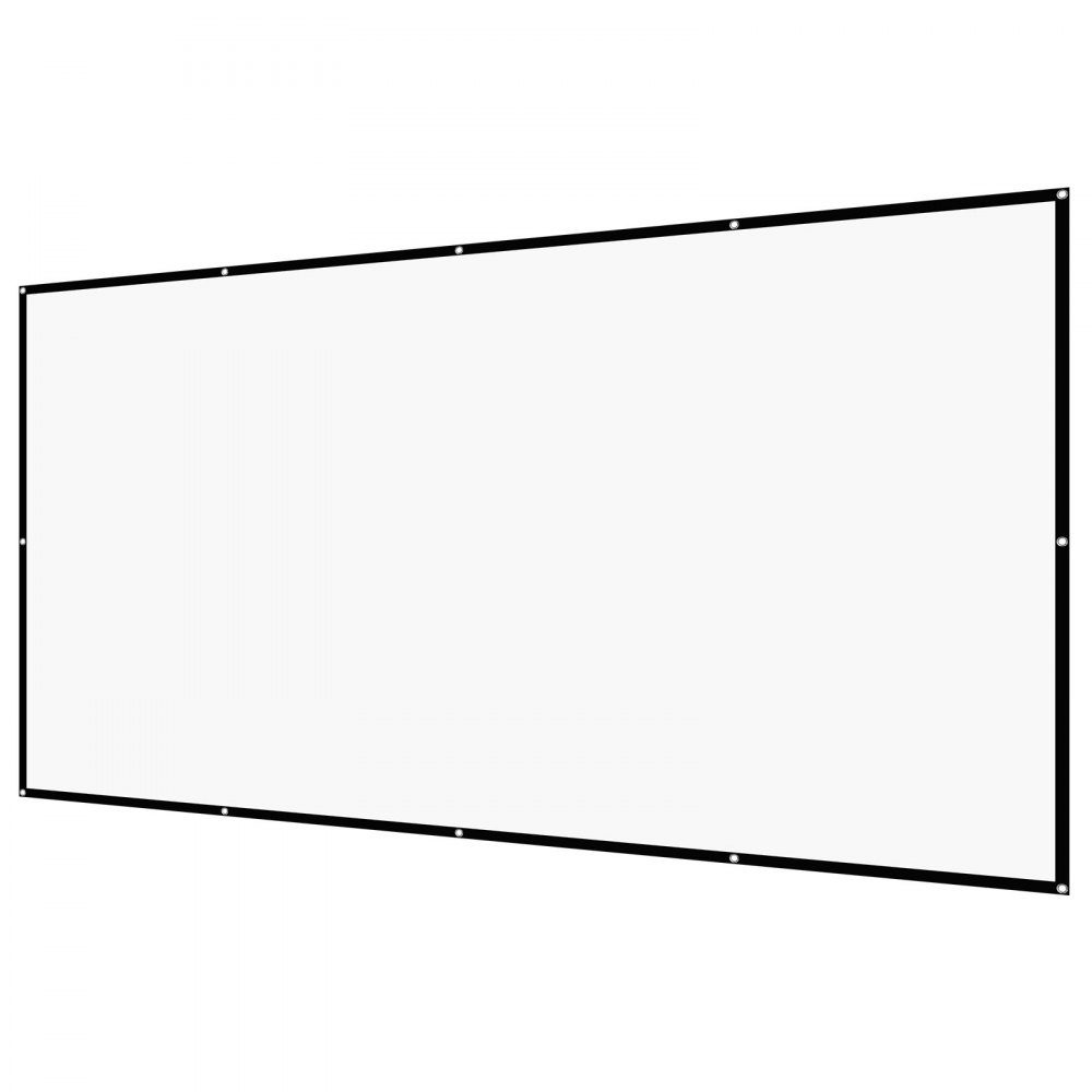 Manual Projection Screen, 150" 16:9 4K 1080 HD Wall Mounted Projection Screen with 12 Hooks and Double Sided Tapes, Movie Projection for Home Theater