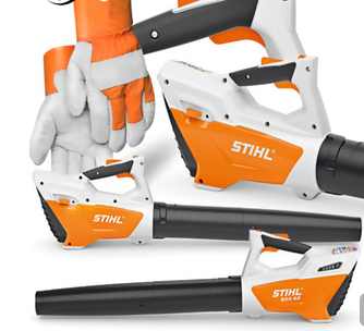 Stihl BGA 45 Souffleur de feuilles sans fil maniable avec batterie intégrée + gants professionnels, STIHL (44 m/s, 5N)