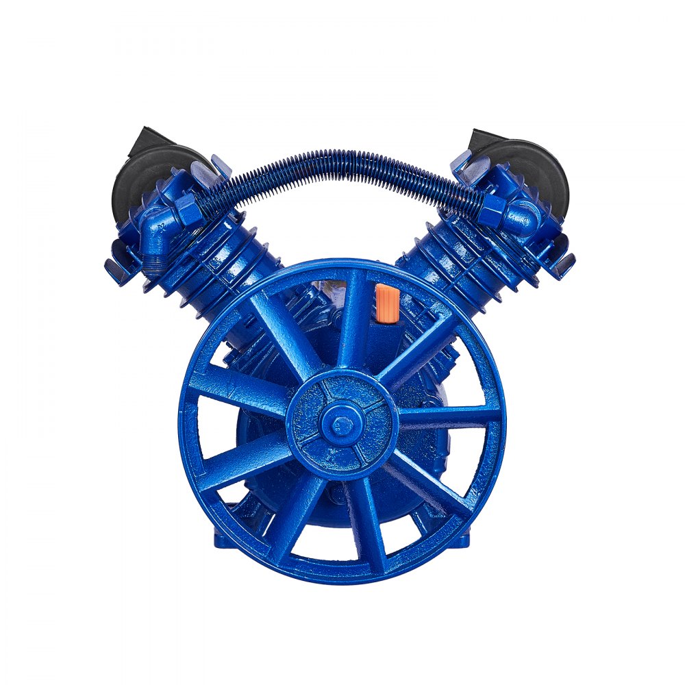 Luchtcompressorpompkop, 3 PK, 6,25 CFM bij 90 PSI, oliegesmeerde dubbele cilinder luchtcompressorzuigerpompkop, eentraps vervanging voor V-type gietijzeren luchtcompressorpomp met maximale druk van 116 PSI Luchtcompressorpompkop, 3 PK, 6,25 CFM bij 90 PSI, oliegesmeerde dubbele cilinder luchtcompressorzuigerpompkop, eentraps vervanging voor V-type gietijzeren luchtcompressorpomp met maximale druk van 116 PSI