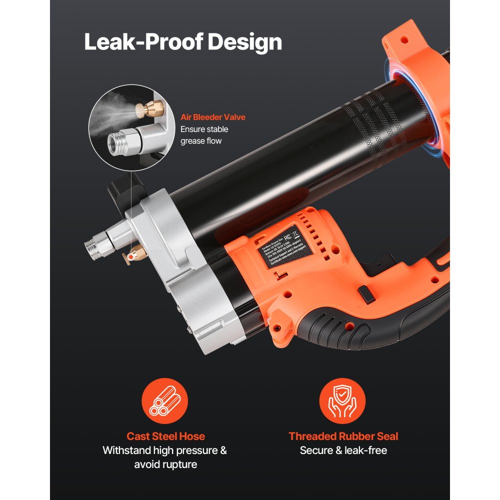Cordless grease gun, 55 MPa, one-hand grease gun with LED & 90 cm hose, 20 V battery operation & trigger, compatible with 18 V Makita batteries, for lubricating vehicles or machines (tool only) Cordless grease gun, 55 MPa, one-hand grease gun with LED & 90 cm hose, 20 V battery operation & trigger, compatible with 18 V Makita batteries, for lubricating vehicles or machines (tool only)