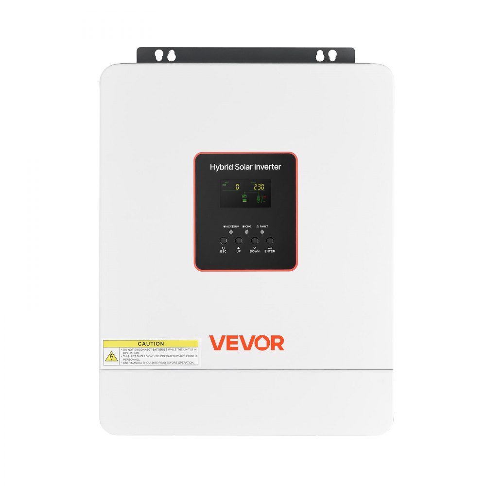 Hybrid inverter 4000 W, 24V DC to 230V AC, with integrated 120A MPPT solar charge controller, WiFi module, single-phase, for off-grid lead-acid/lithium batteries
