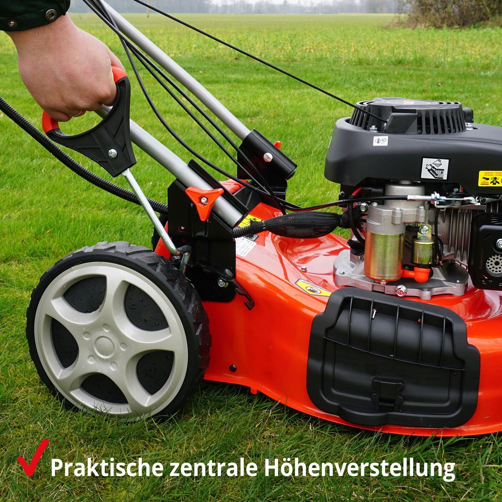 Starterset Benzin-Rasenmäher mit Antrieb Schnittbreite 51 cm 5in1 Elektro-Start-Radantrieb