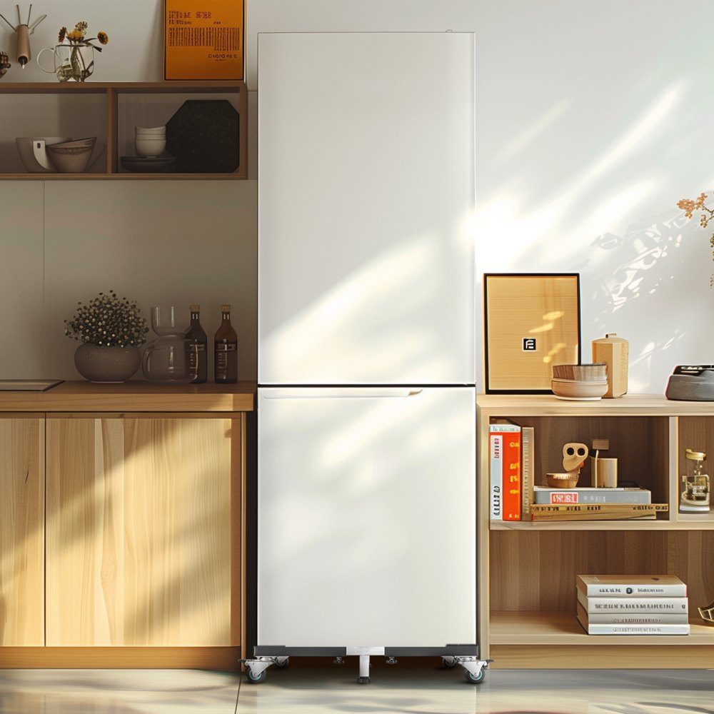 Fridge Stand, Mobile Base, 540kg Load Capacity, Washing Machine Stand with 8 Lockable Double Wheels & 4 Brakes, 58-93cm Furniture Trolley for Washing Machine, Fridge & Dryer