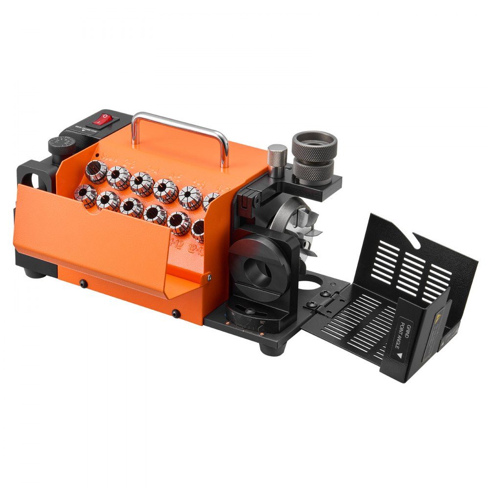 Meuleuse de foret MR-13A 3-15 mm avec angle de pointe réglable de 95° à 135°, machine de réaffûtage à grande vitesse de 4600 tr/min avec 13 pinces et meule CBN pour ateliers et garages – Réf. HT-23462