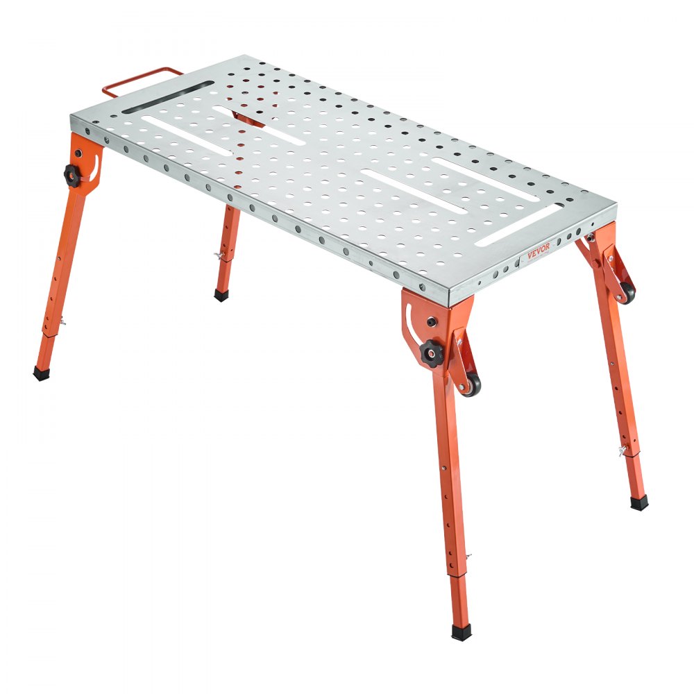 Opklapbare lastafel 533 x 1118 mm, draagvermogen 226 kg, werktafel met 4-traps hoogteverstelling, werkbank met 6 gereedschapsplaatsen en 16 mm montagegaten voor het repareren van lasconstructies Opklapbare lastafel 533 x 1118 mm, draagvermogen 226 kg, werktafel met 4-traps hoogteverstelling, werkbank met 6 gereedschapsplaatsen en 16 mm montagegaten voor het repareren van lasconstructies