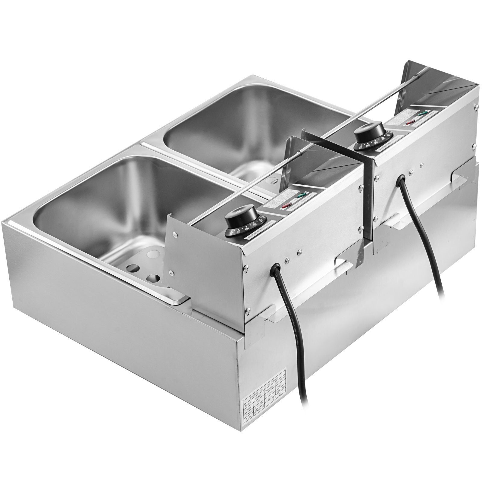 Fritteuse Imbiss Twin Elektrische Fritteuse 2x6l 5000W 220V Restaurant Food Truck Bistro