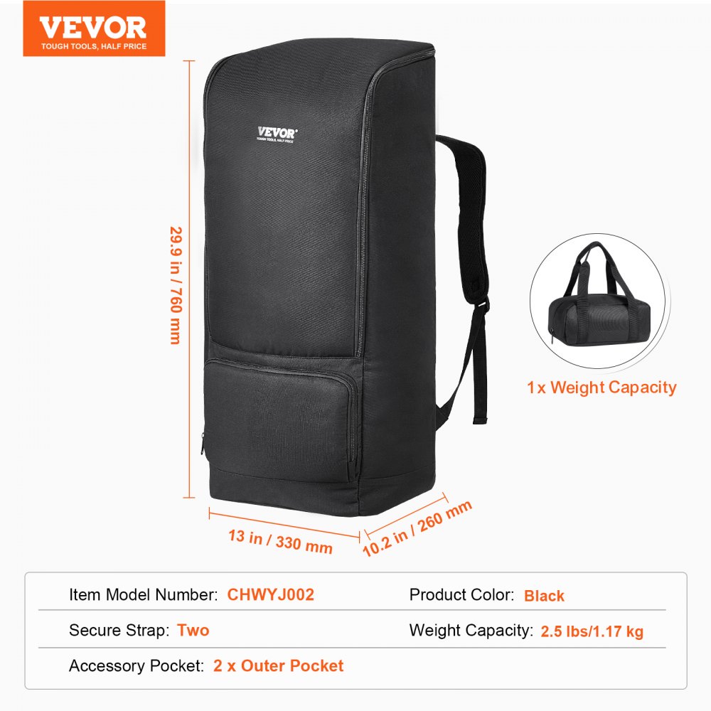 Sac de transport pour télescope, 76 cm, sac de transport pour télescope avec sangle sécurisée, poches et bretelles confortables, sac de transport pour télescope absorbant les chocs pour tube optique et trépied, sac de contrepoids Sac de transport pour télescope, 76 cm, sac de transport pour télescope avec sangle sécurisée, poches et bretelles confortables, sac de transport pour télescope absorbant les chocs pour tube optique et trépied, sac de contrepoids