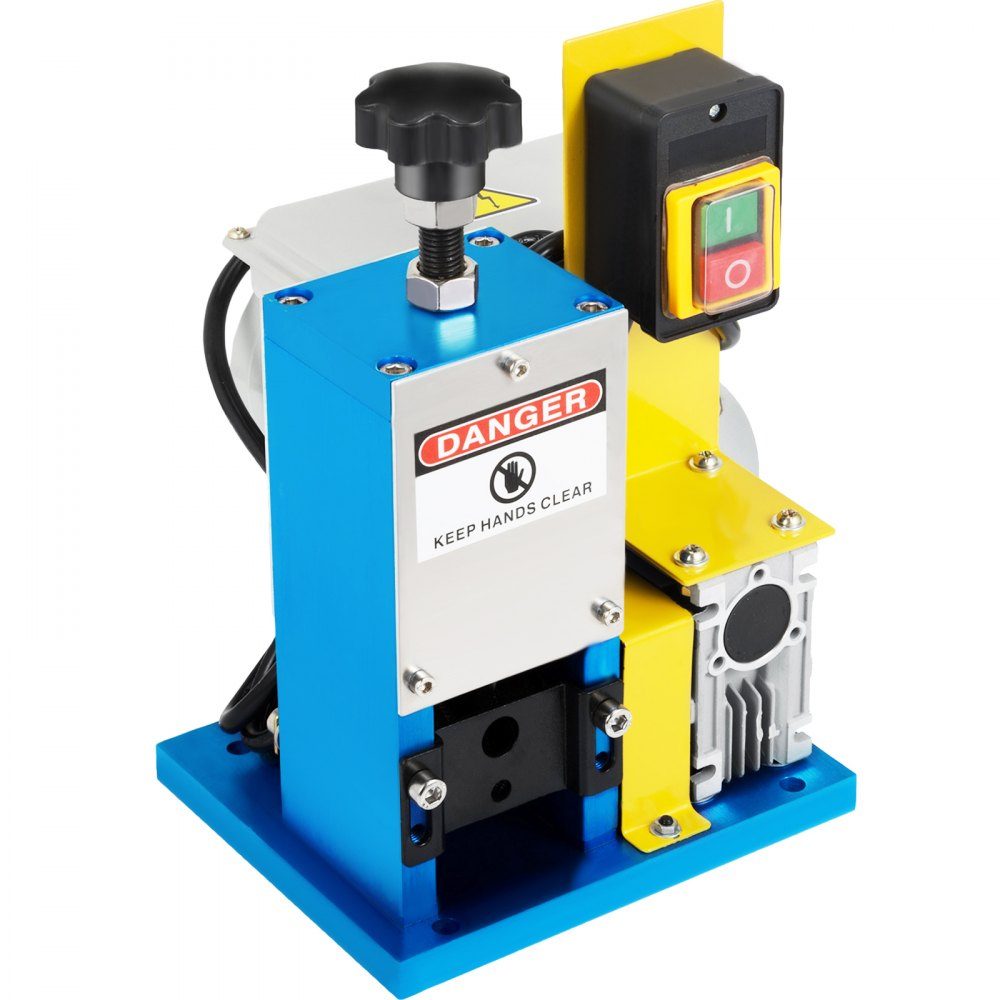 Abisoliermaschine elektrisch, 1,5–25 mm Kabelabisoliermaschine elektrisch, 180 W einphasige Kabelschälmaschine, Kabelschäler Modell HXSMS-025 mit Klinge und Handschuhen, Kabelabisolierwerkzeug