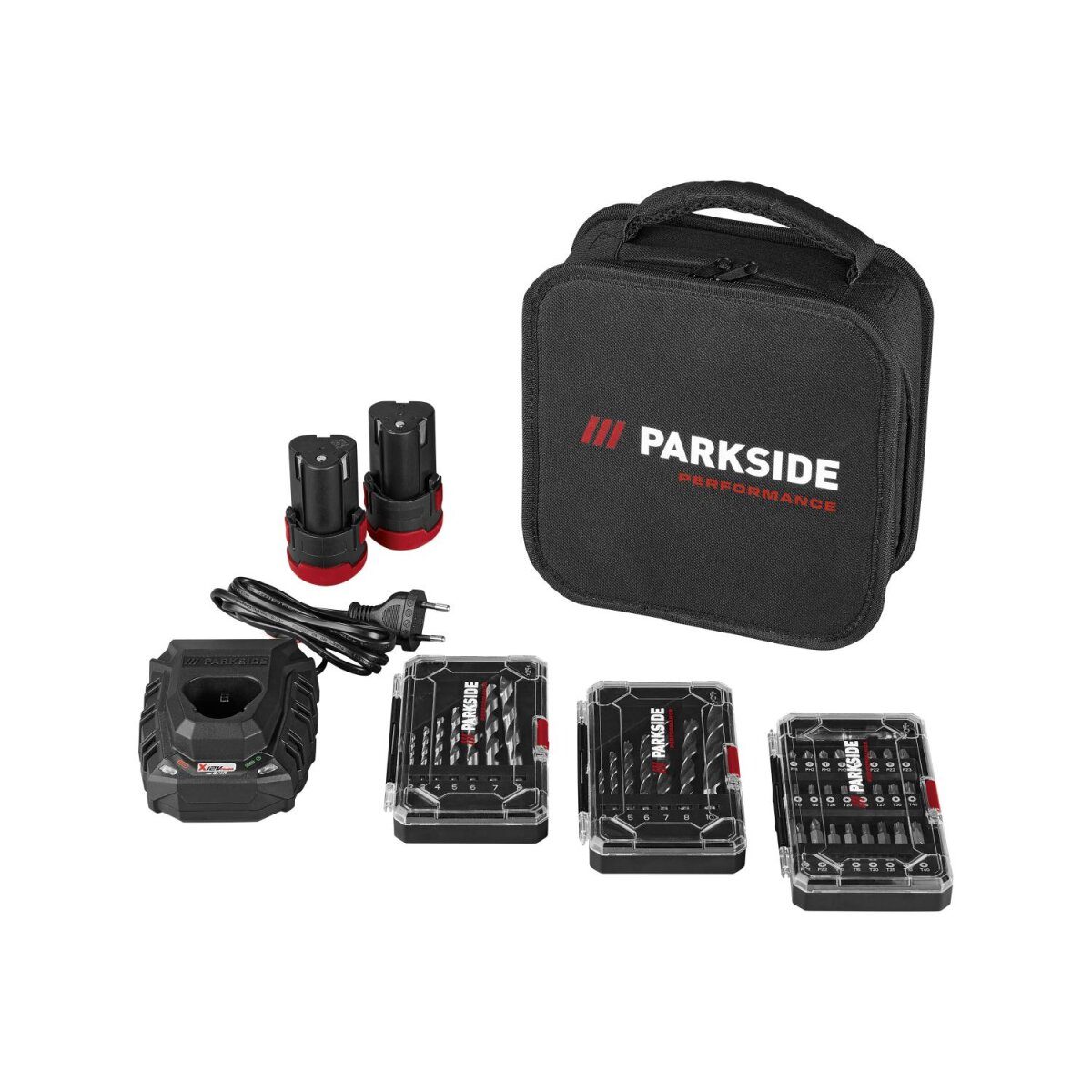 PARKSIDE PERFORMANCE® 12V Akku-Bohrschrauber-Starterset, mit Akku und Ladegerät