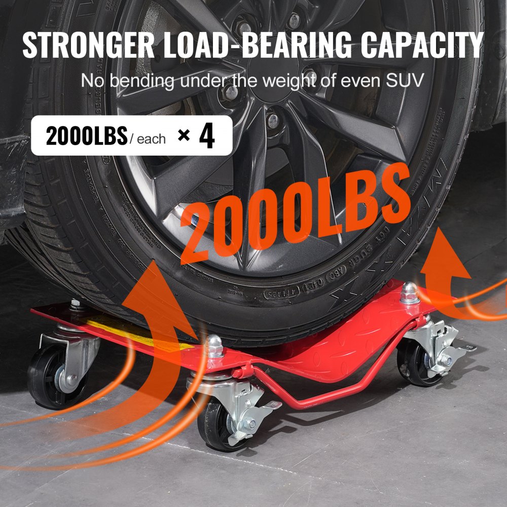 Heavy duty car transporter made of steel with a load capacity of 3600 kg, trolley with brakes, vehicle transport trolley for transporting cars, trucks, trailers, motorcycles and boats, pack of 4 red Heavy duty car transporter made of steel with a load capacity of 3600 kg, trolley with brakes, vehicle transport trolley for transporting cars, trucks, trailers, motorcycles and boats, pack of 4 red