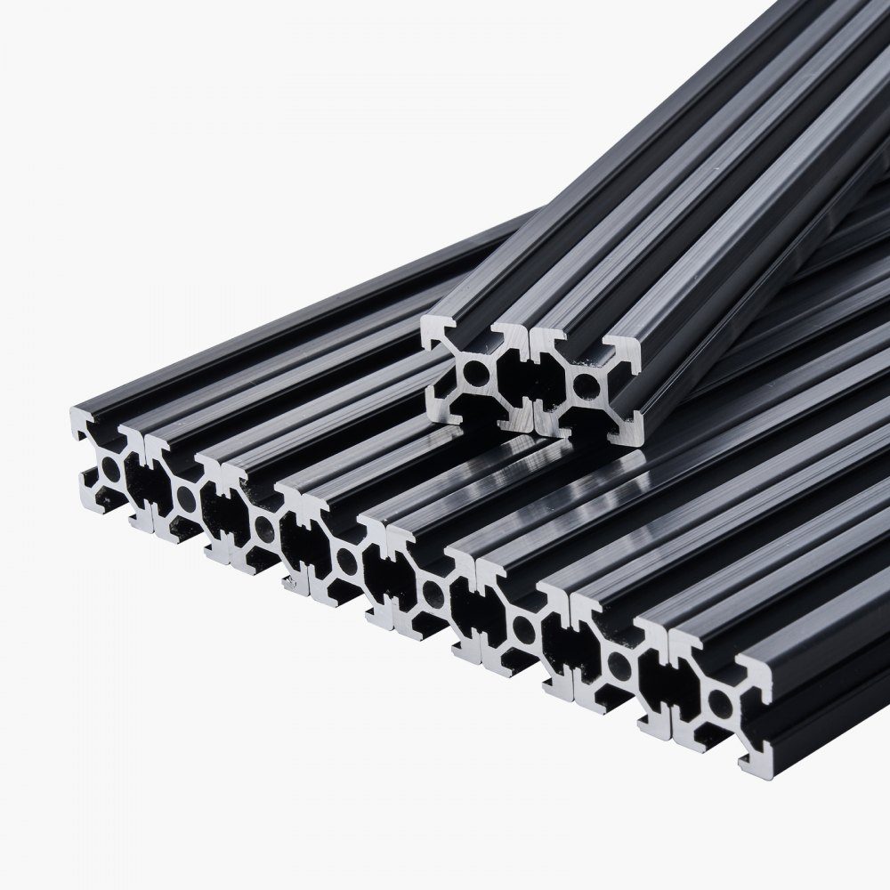 10 szt. Profil aluminiowy 1500 mm rowek T 2020 profil wytłaczany z aluminium Norma europejska Anodowany profil rowka liniowego do drukarki 3D Maszyna CNC DIY Grawerowanie laserowe Czarny