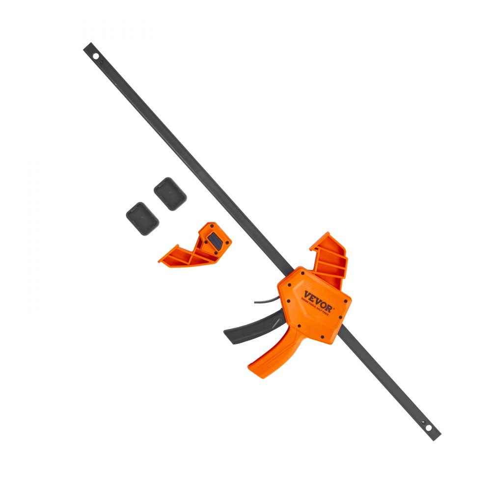 2 x eenhandklem 609,6 mm bekopening snelspanklem 136 kg draagvermogen klem schroefklem ideaal voor het snijden, verbinden en monteren van houten producten of staalmaterialen